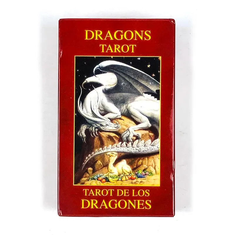 Dragons Tarot Cards 78 Tarot Deck Mythical Dragon Art Divination Board Game Spiritual Guidance Cards for Tarot Collectors