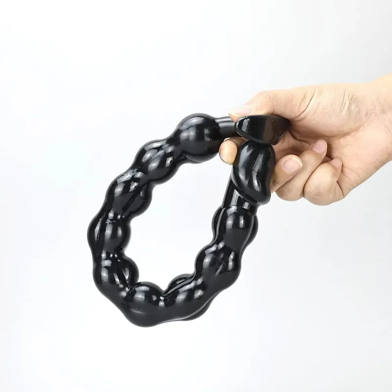 40cm Glass Dildo Artificial Penis Dick Crystal Anal Bead Butt Plug Prostate Massage Masturbate Sex Toy For Adult Women — image 2