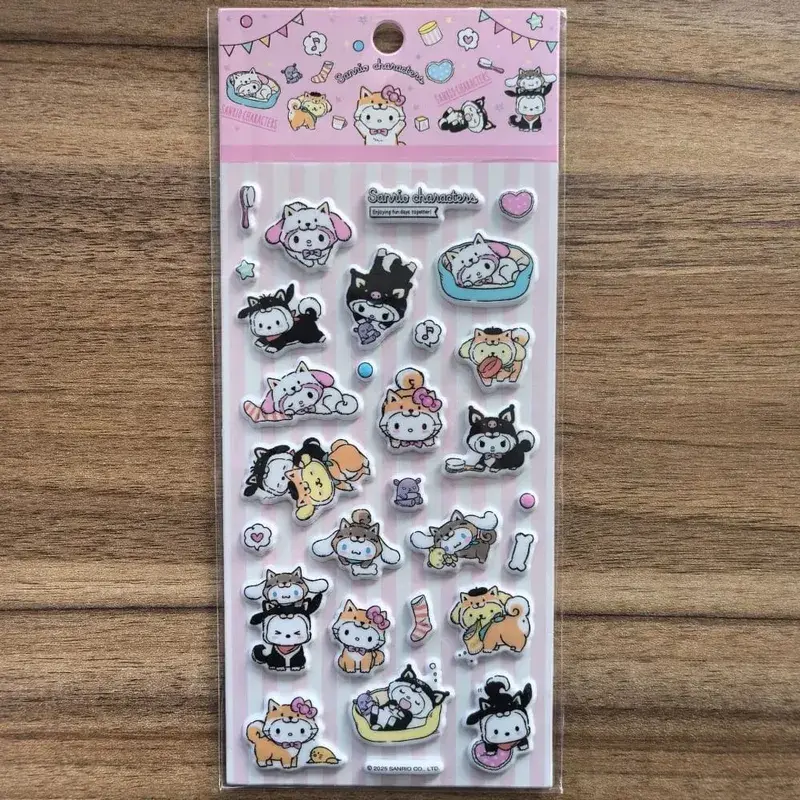 Genuine Sanrio 3D Stickers Toys Cartoon Hello Kitty Kuromi Melody Scrapbook Decor Sticker For Phones Water Mug Notebooks Decals — image 6