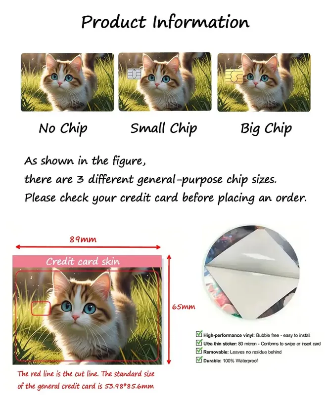 Credit Card Skin Stickers for VISA JCB MasterCard Bank Debit Card and Other IC Magnetic Card Anime Decorate Anti-degaussing — image 2