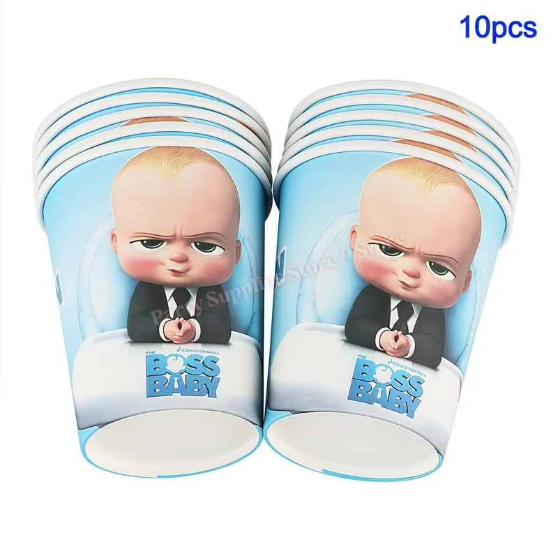 Bossed Baby Theme Newborn 1st Birthday Party Decoration Paper Plate Cup Balloon Banner Kid Boy Favors Baby Shower Event Supplies — image 13
