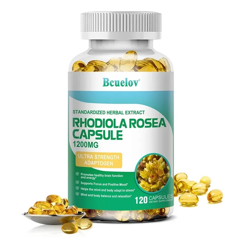 Rhodiola Rosea - Herbal Energy Supplements for Supporting Stress Relief Energy and Exercise Endurance - Vegan Gluten Free