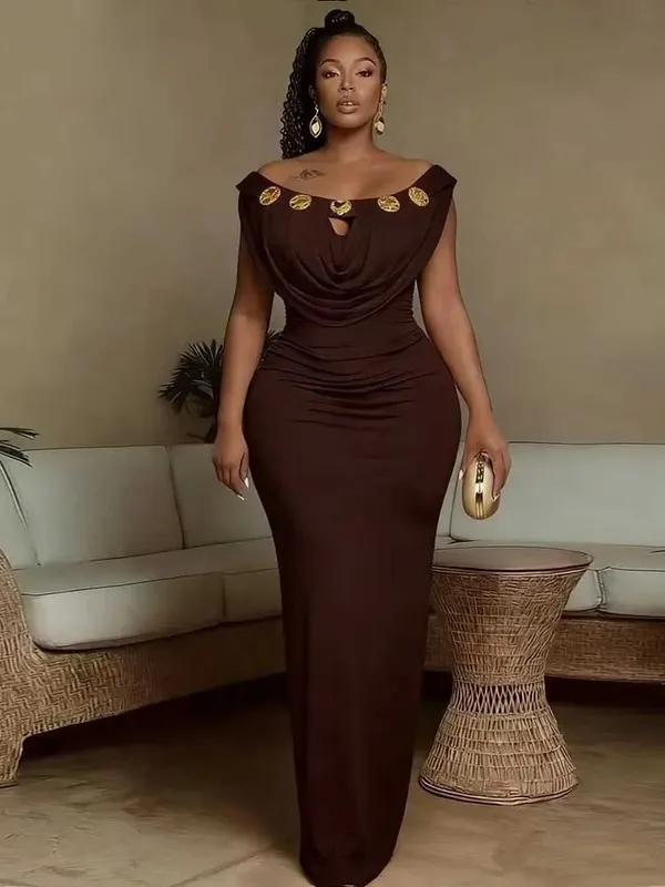 Evening Dress for Parties High Waist Slim Fit Bohemian Dress Chic Woman Wedding Invite Off Shoulder Sexy Long Dresses Elegant — image 5
