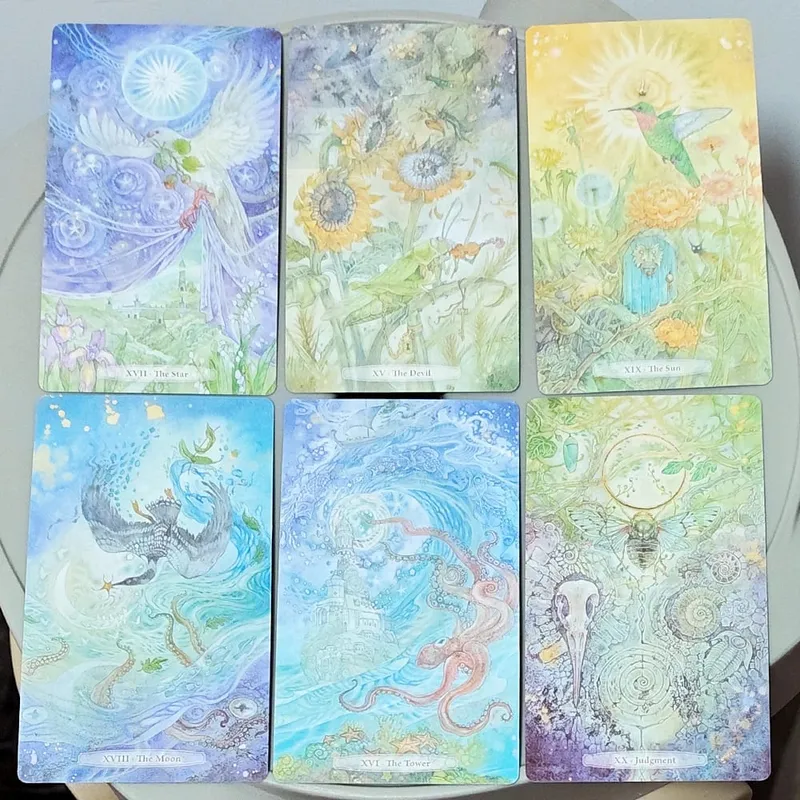 Verdance Tarot Deck in Rigid Box 78 Pcs Lyrical Nature-Inspired RWS Tarot Cards Double-embossed Cardstock 12*7cm — image 6