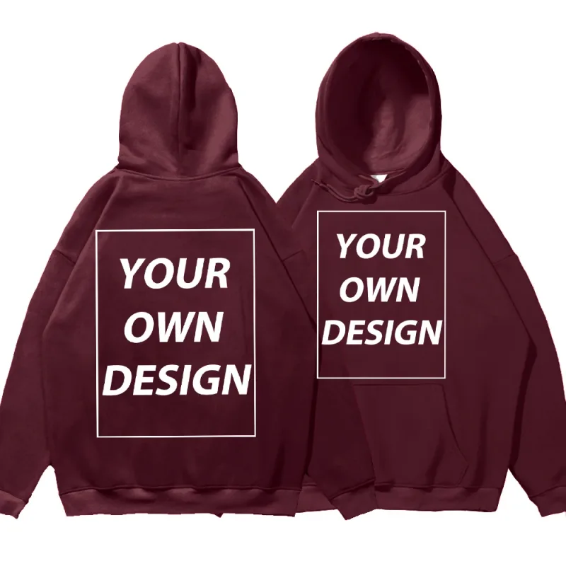Personalized Customize Autumn Casual Sport Hoodie Men Fleece Team Basic Sweatshirts Street Office Top Daily Comfortable Workwear — image 8