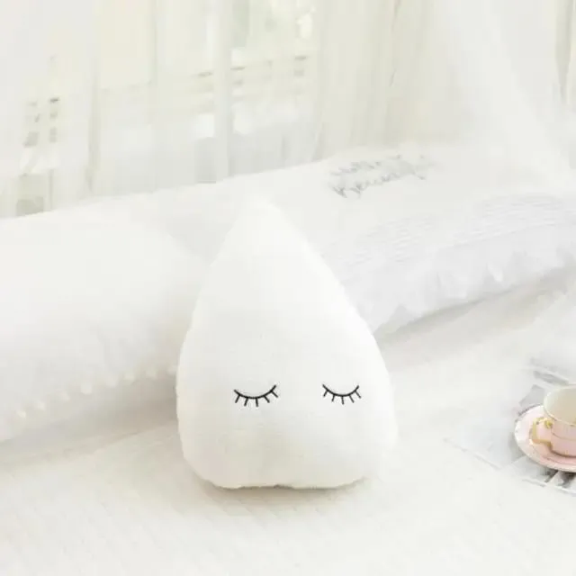 Hot Stuffed Cloud Moon Star Raindrop Plush Pillow Soft Cushion Toys For Children Baby Kids Girl Christmas Gift Room Car Decor — image 20