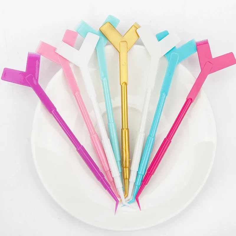 10 ks opakovaně použitelných plastových tyčinek na řasy prodlužování řas Tvar Y Hřeben Lifting Lash Lifting Curler Aplikátor štětce na make-up — image 2