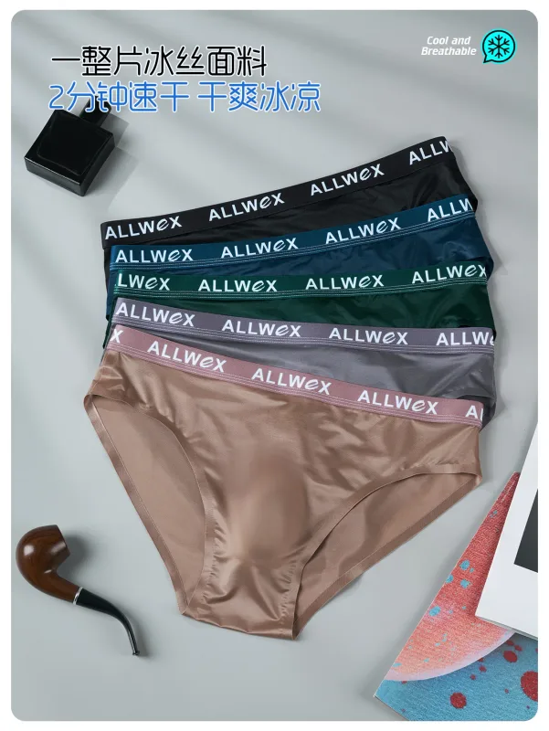 Ice Silk Seamless Briefs for Men Sexy Smooth Underwear 3D Pouch Underpants Comfortable Lingerie Panties Male Low Rise Knickers — image 9
