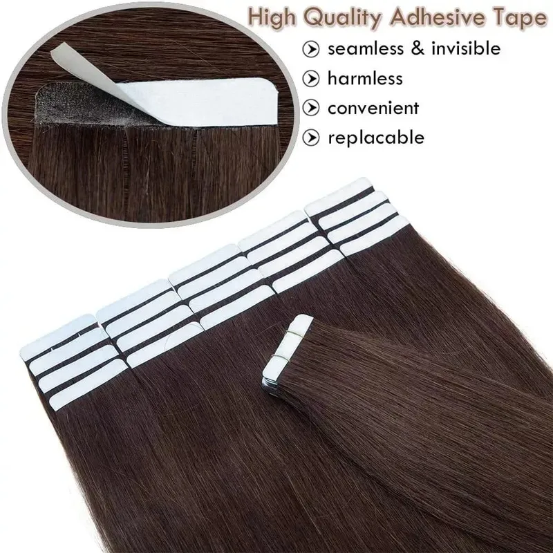 #2 Bone Straight Tape In Hair Extensions 50g/20pcs Skin Weft Invisible Tape In Human Hair Extensions 100% Human Hair For Woman — image 3