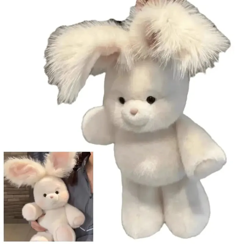 New Design Soft Rabbit Stuffed Animal Plush Pillow Cute 17.7inch Plush Toy with Long Ear Emotional Support Plush Pillow — image 2