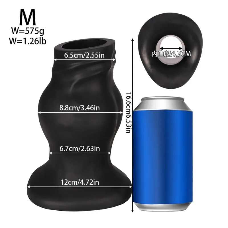 Hollow Huge Anal Butt Plug Adult Sex Toys Suction Cup Big Butt Plug For Male gay Big Anal Butt Plug Dilator Training Dialation — image 12