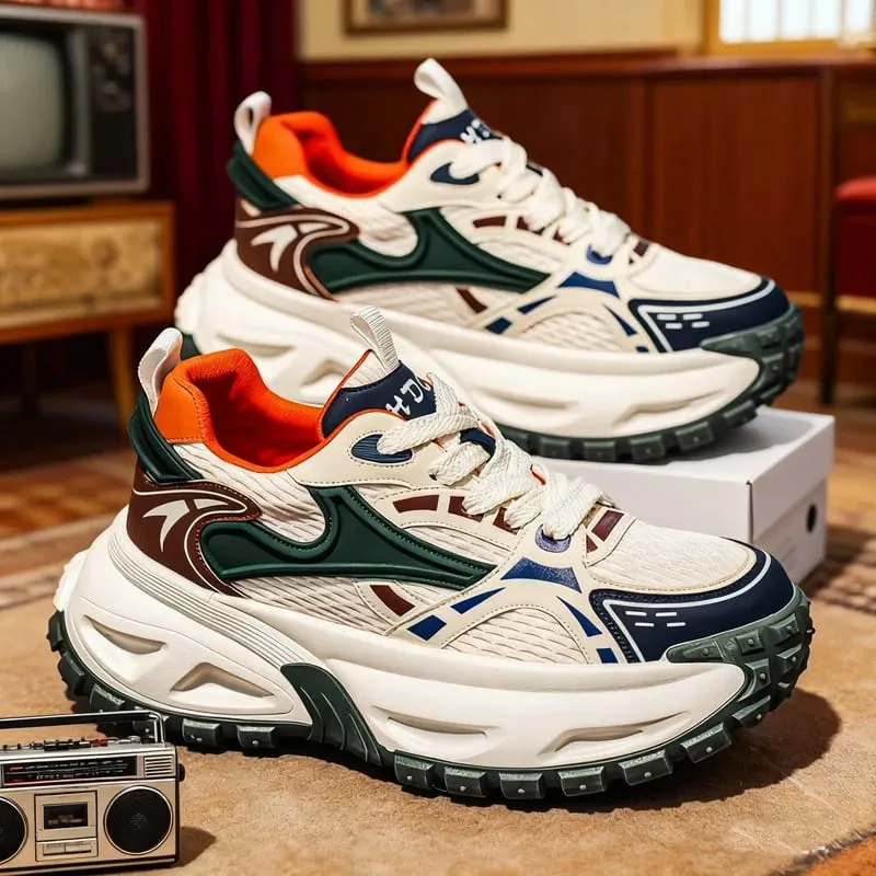 Chunky Sneakers Summer new heighten breathable lightweight casual Men's outdoor running shoes fashion student speed sports shoes — image 2