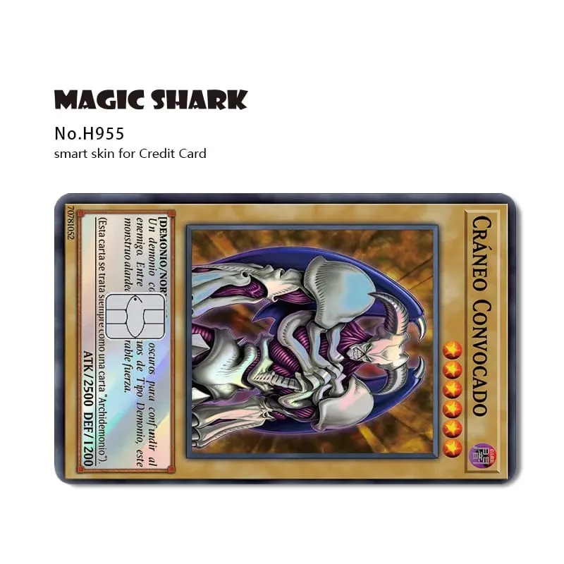 Magic Shark Yo-gi-oh Blue Eyes Dragon Game Shinny Holographic Laser Debit Credit Card Sticker Film Skin Front Cover — image 21