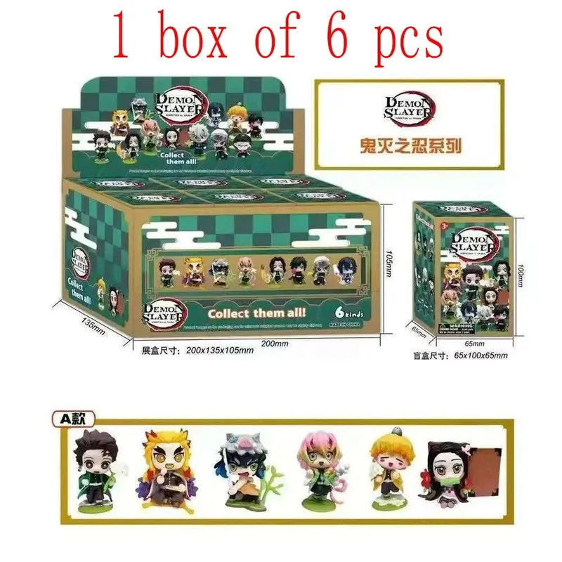 2026 Tanjiro Kamado Nezuko Demon-Slayer Anime Cartoon Figure Blind Box Creative Personalized Statue Ornament Surprise Gift Box — image 9