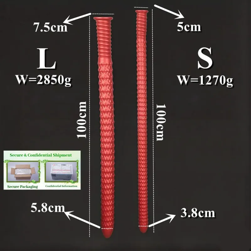Long 1M butt plug soft silicone anal plug Ass dilation Male prostate massage Female vaginal G-spot stimulation big dildo sex toy