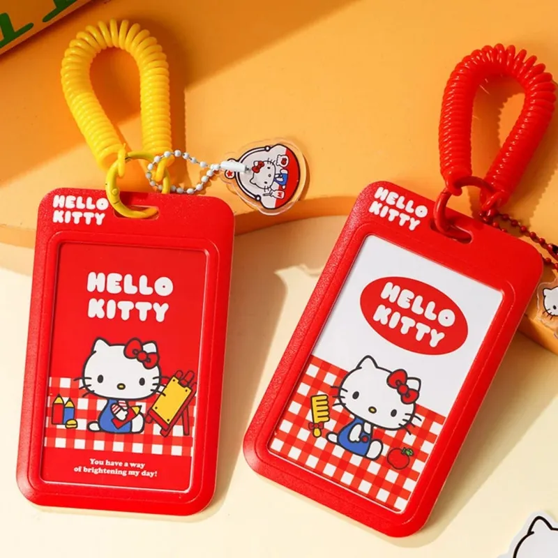 Genuine Sanrio Hello Kitty Slide ID Tag Name Identity Badge Holder Reel Working Permit Case Staff Employee Pass Work Card Gifts — image 3