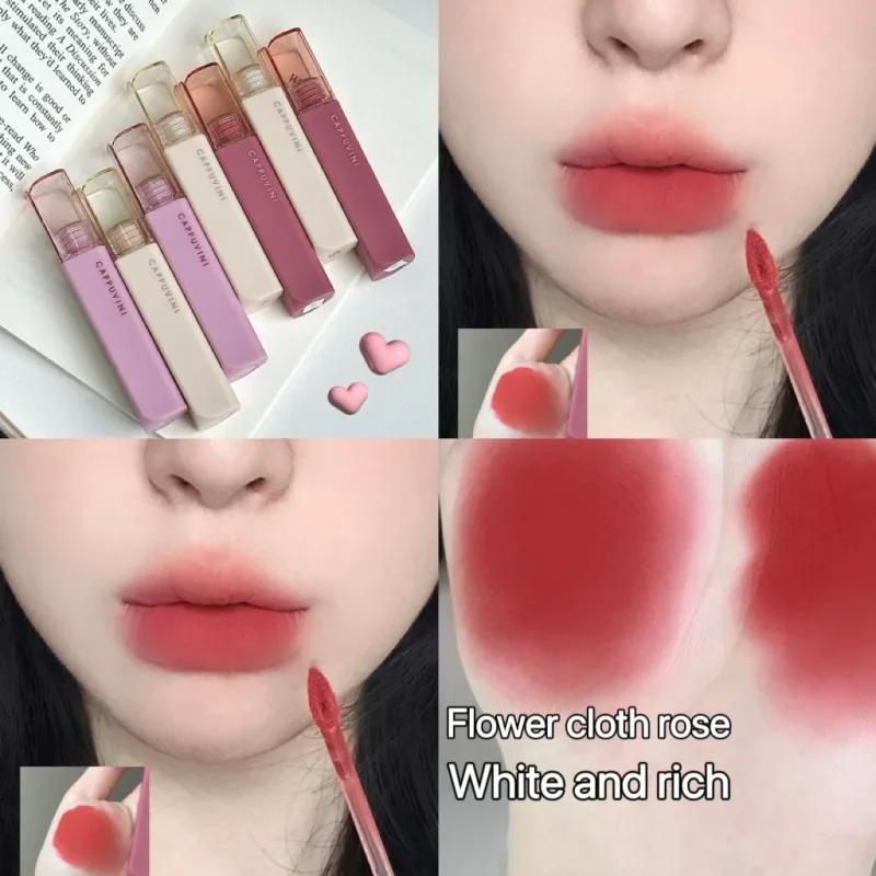 Brillo de labios de terciopelo sedoso, barro de labios mate, taza antiadherente resistente al agua, esmalte de labios a prueba de manchas, lápiz labial líquido que no se decolora, maquillaje coreano — image 9
