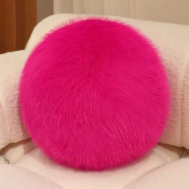 30cm Long Plush Fluffy Round Plush Pillow Cartoon Ball Pillow Accompany Stuffed Pillow Car Home Sofa Decor Plush Cushion — image 9
