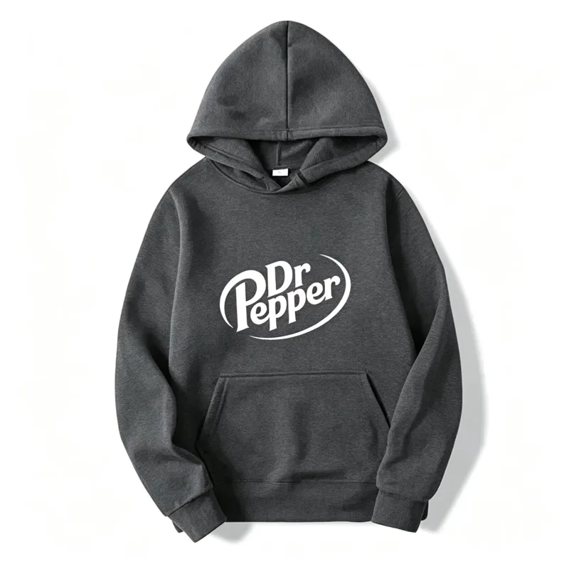 Autumn Warm Dr Pepper Letter Printed Hoodies Street Men Fashion Fleece Sweatshirts Casual Unisex Pullover Tops Fashion Tre — image 11