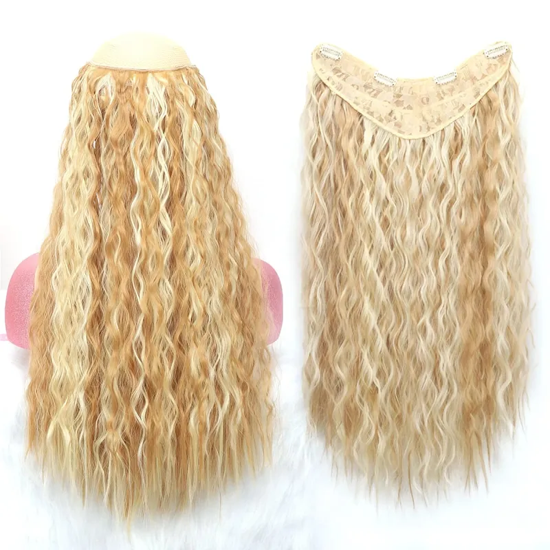 Synthetic Curly Hair Extensions Clip in One Piece 4Clips Deep Wave Long Hairpieces for Women Daily Use Party Hair Accessory — image 4