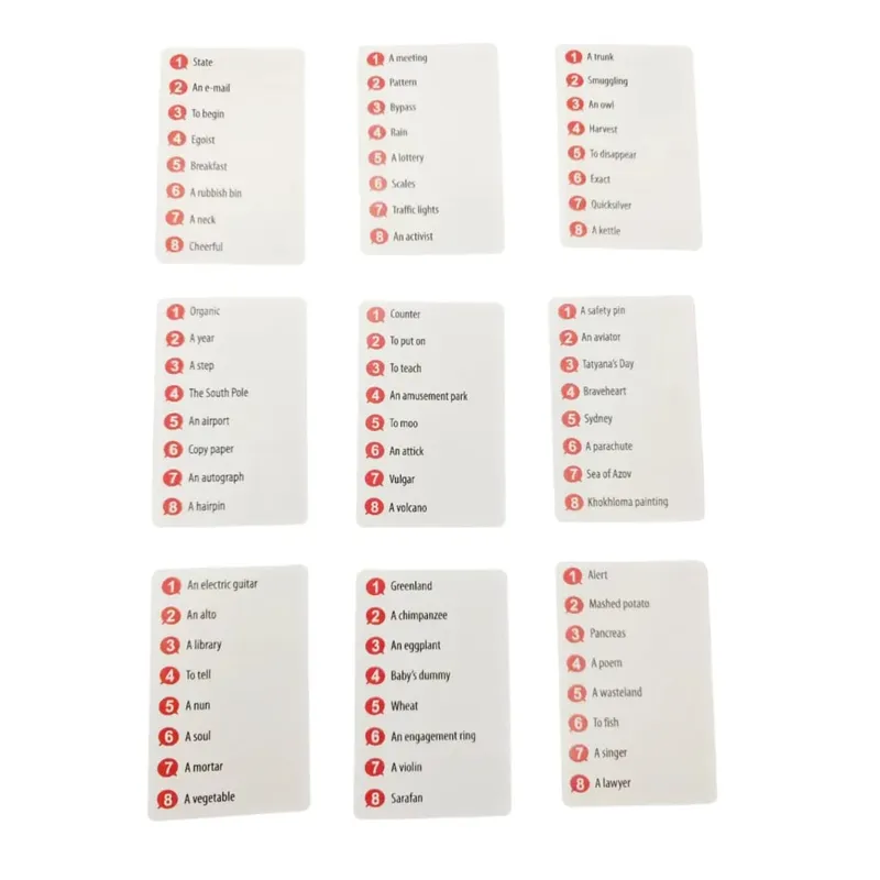 《Alias:2400 Russian-English Bilingual'Find the Difference' Party Board Game》Card Game Ideal for Family Gatherings Gift — image 3
