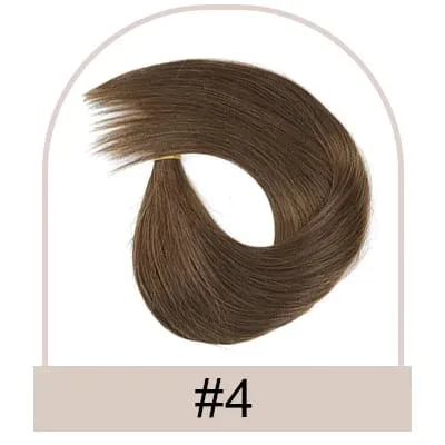 Straight 6D Hair Extensions Human Hair High Quality Real Virgin Human Hair Invisible Human Hair Extension Second Generation 6D