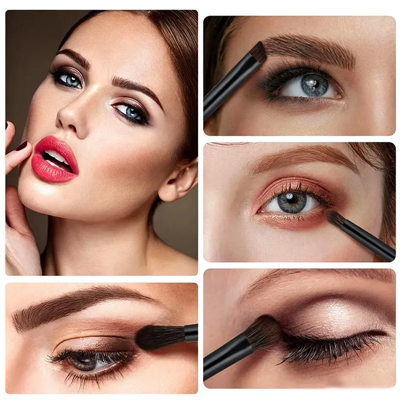 Eye Makeup Brush Set 6 Pcs Professional Blending Eyeshadow Makeup Brushes for Concealer Eyebrows Eyeliner Soft Hairs & Wood Ha — image 6