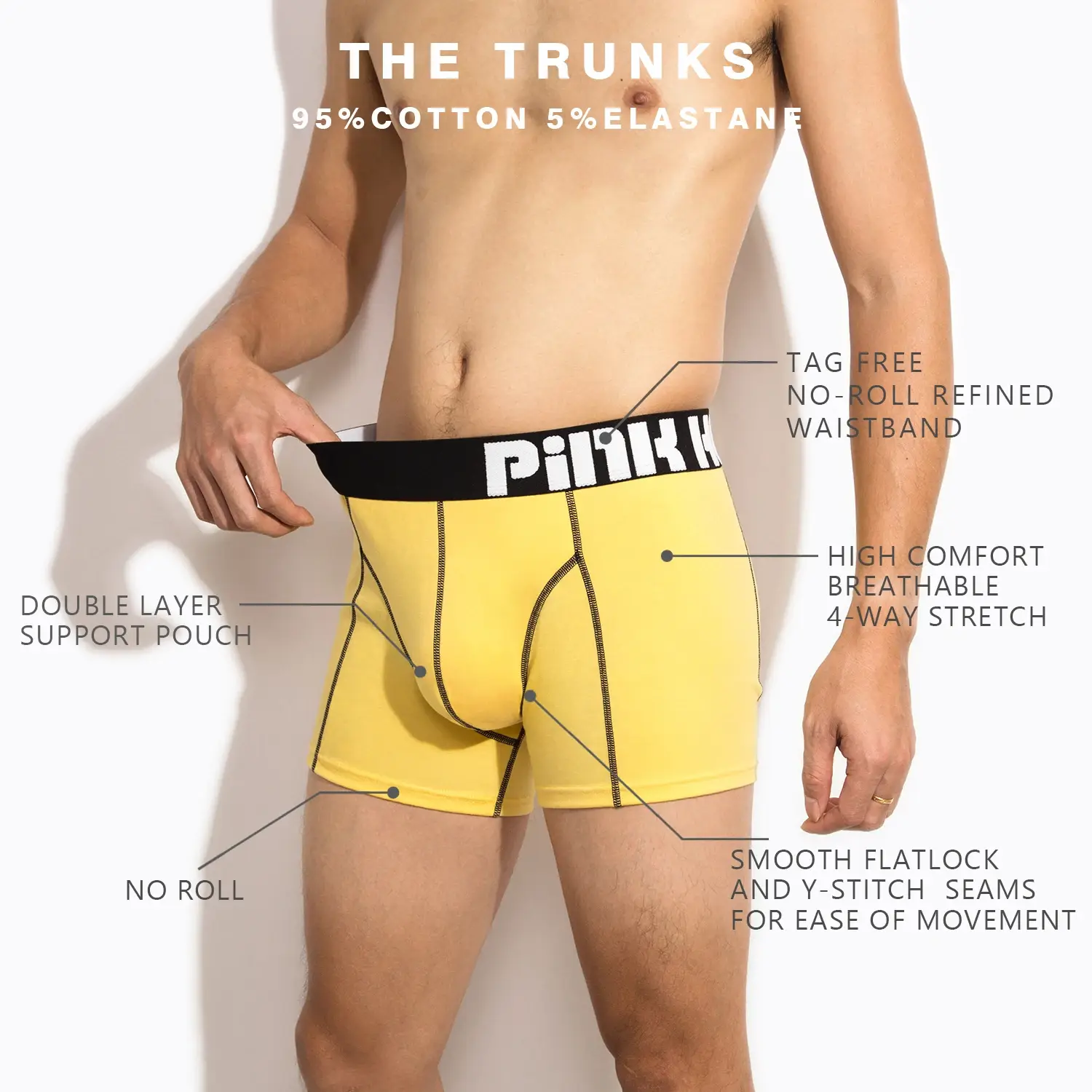 4-PACK PINKHERO Fashion Underpants For Men,Stylish Comfy And Soft Slip Homme,Cotton Fancy Underwear Boxer Briefs,Men's Panties — image 3