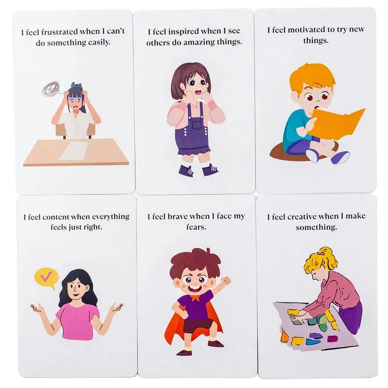 110 Emotions Cards Emotional Recognition & Expression Tool Fun Feelings Learning Game for Kids & Adults Board Playing Game Cards — image 5