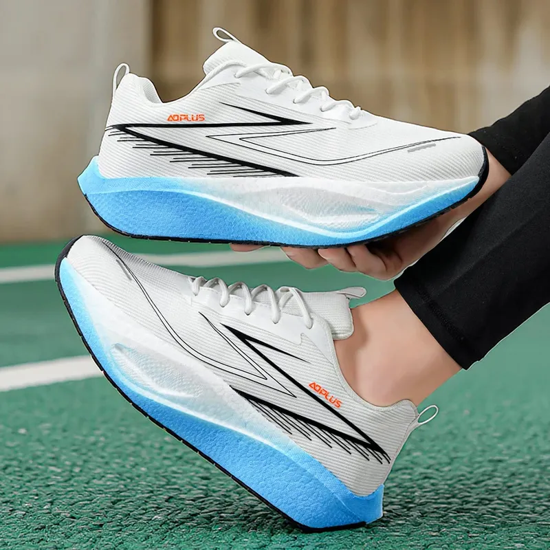 Men Running Shoes Walking Carbon Board Speciality Marathon Men Sneakers Sports Casual Women's Lightweight Athletic Sneakers — image 3