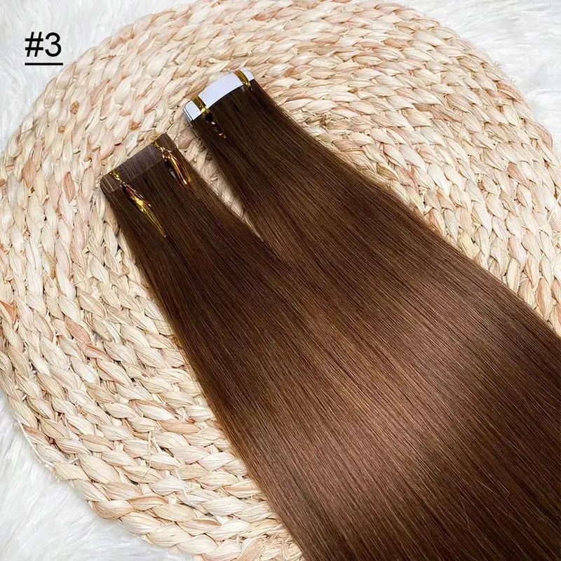 Blonde Seamless Tape in Hair Extensions Human Hair Skin Weft PU Tape on 20 PCS 18'-30' Length Easy Installation Hair Extensions — image 9
