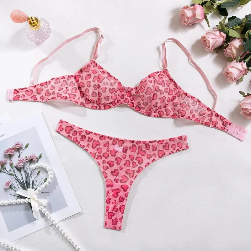 Sexy Polka Dot Women's Underwear Neon Green Bra with Support Brief Set Women 2 Pieces Short Skin Care Kits Exotic Sets — image 10