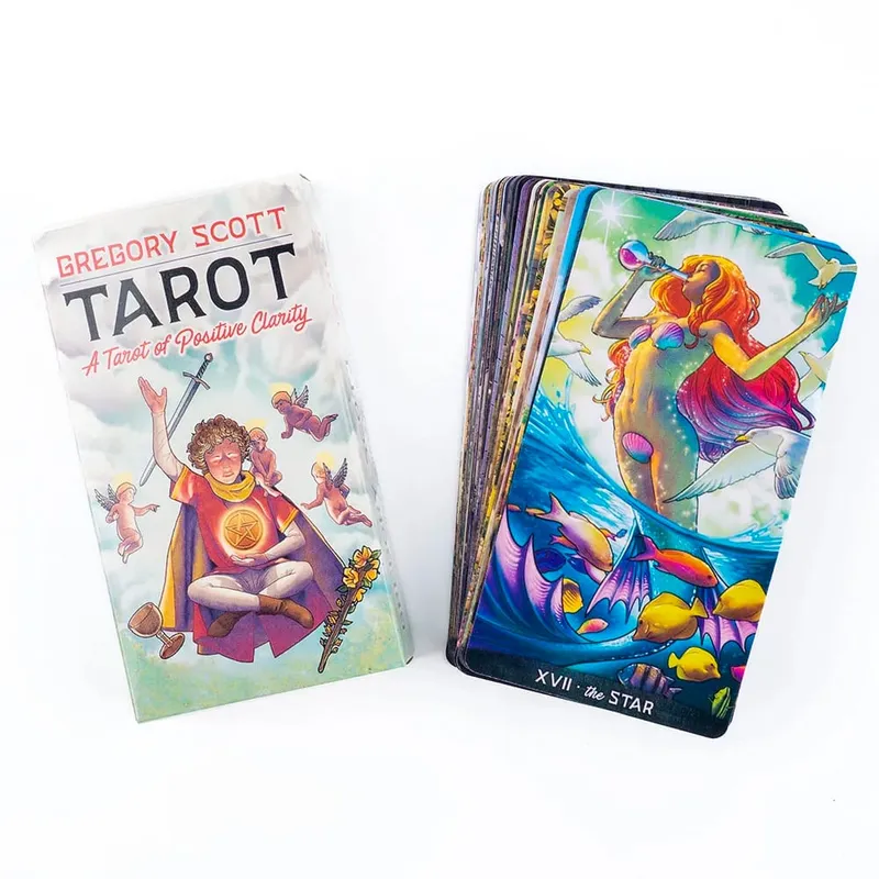 Venta caliente Gregory Scott Tarot baraja de 78 cartas visiones en inglés para principiantes rompecabezas ocio familia amigo juego de fiesta 11,1*6,1 cm