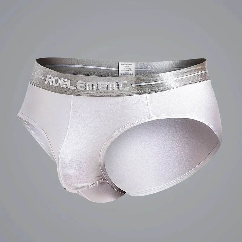 Modal capsule lift U convex men's underwear bullet separate ice silk capsule pouch briefs — image 22