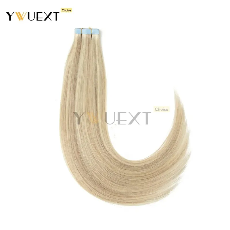 30G-50G Tape in Human Hair Extensions Natural Straight Machine Remy Hair 20pcs/pack Natural Look Hair Easy to Wear for Women — image 13