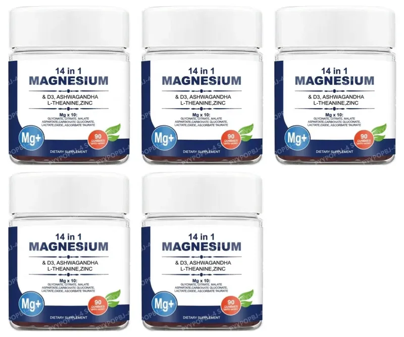 Magnesium Complex 14 in 1 Gummies with Ashwagandha L Theanine D3 Zinc Daily Nutrition Supplement Sleep Calm Support — image 10