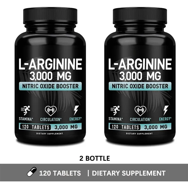 L Arginine 3000mg Capsules - 120 Capsules Nitric Oxide Supplement for Sport Muscle and Energy - L-Arginine Nitric Oxide Booster — image 8