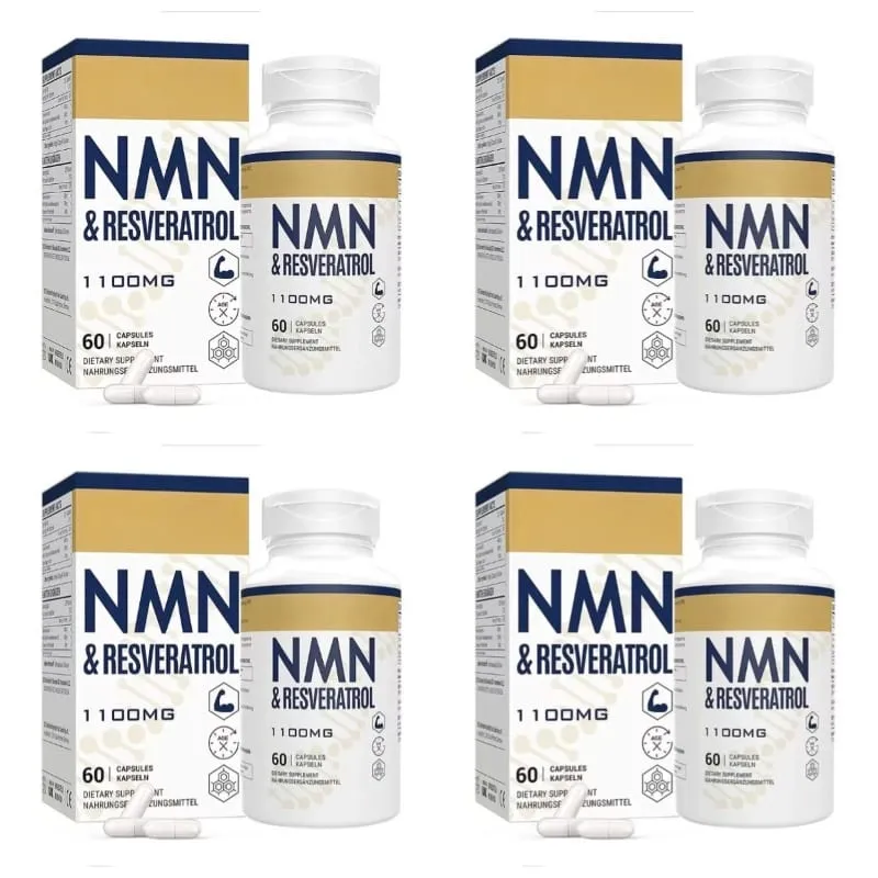 NMN & Resveratrol Capsules Antioxidant Complex Supplement with Black Pepper Extract 1100mg 60 Capsules — image 10