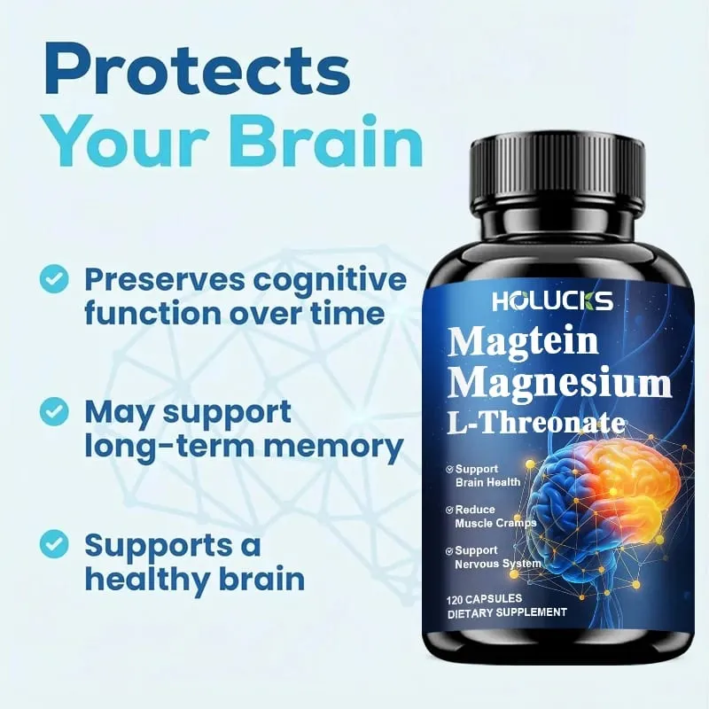 Magnesium L-Threonate Capsules Enhance Focus Sleep Quality Memory & Relaxation Strongly Support Nerve & Bone Health Care — image 6
