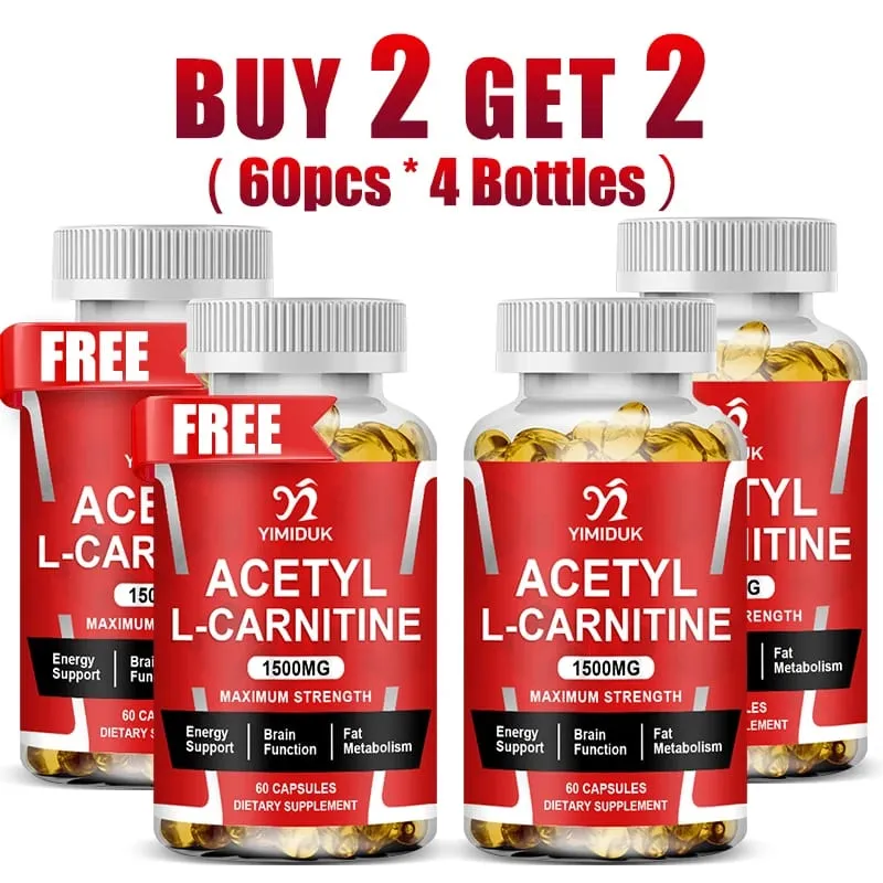 Buy 2 Get 2 Free! Pure Acetyl L-Carnitine Capsules Support Enhances Mental Clarity Mood & Learning Ability Cognitive Function — image 11