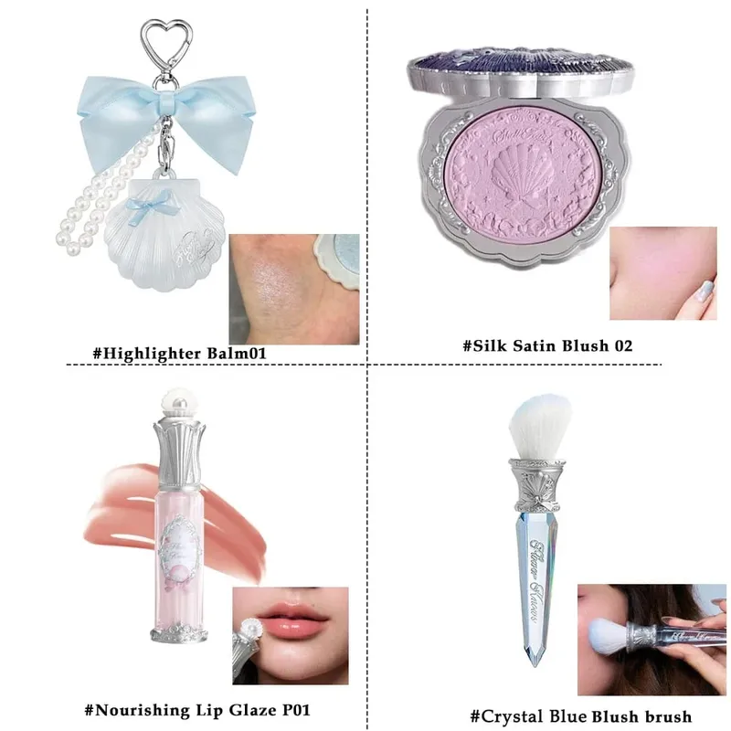 Flower Knows Dual-Ended Highlighter Stick & Blush Set LongLasting Lip Glaze Σετ 4 τεμαχίων — image 10