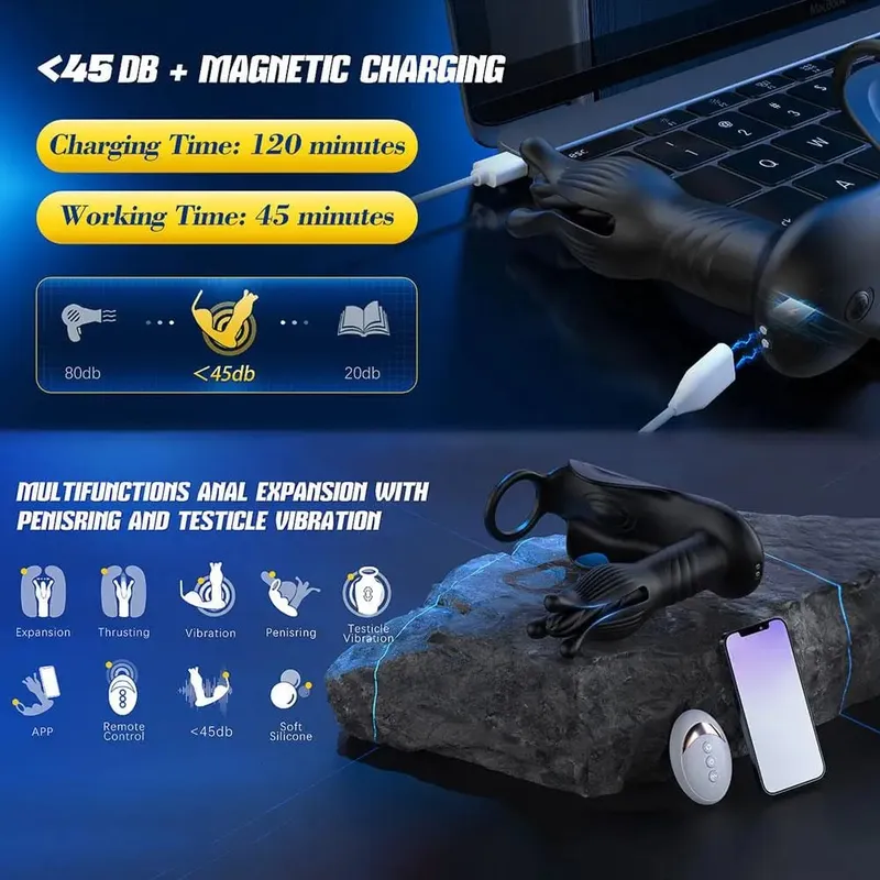 APP Bluetooth Anal Plug Vibrator Wireless Remote Control Prostate Massager Adult Sex Toys for Men Women Gay 18+ — image 5