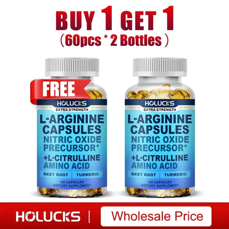 L-Arginine Capsules with L-Citrulline - Nitric Oxide Supplement for Performance Endurance and Muscle Support Vegan Non-GMO — image 11