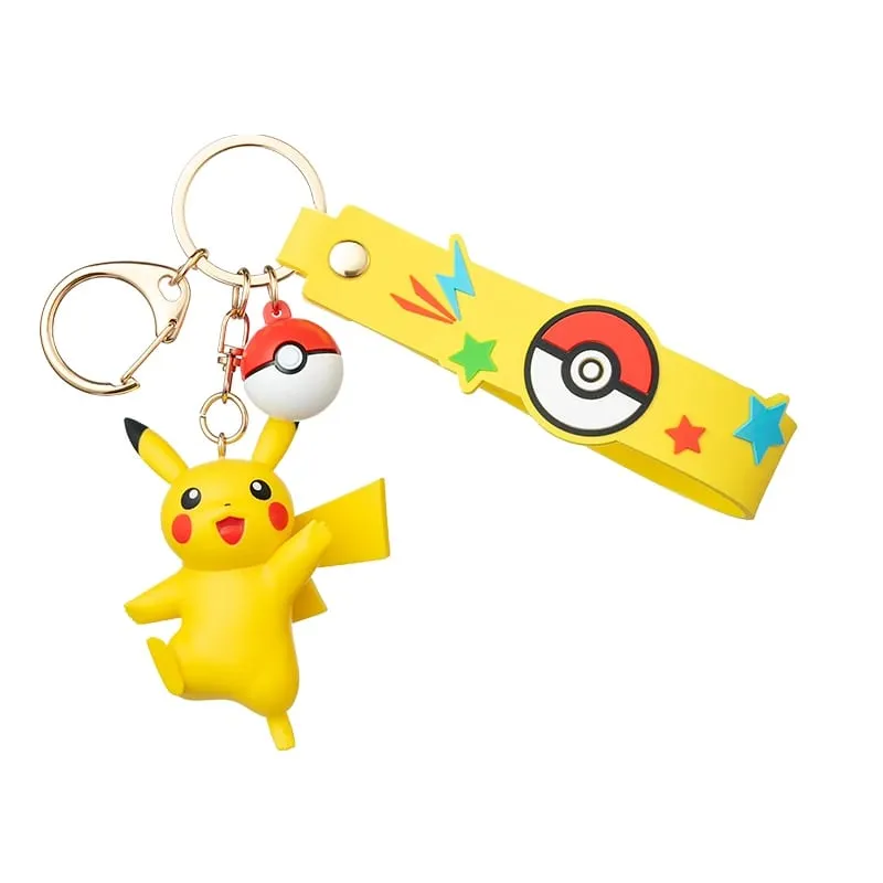 Genuine Pokemon Pikachu Keychain Gengar Morpeko Cubone Snorlax Mimikyu Anime Action Figure Toy Keyring Fragrance Pendant Gift — image 12