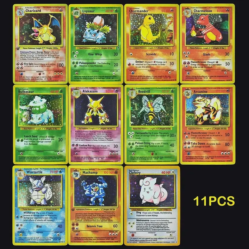 Proxy PKM English GAME 1ST EDITION Charizard Blastoise Venusaur Mewtwo Holo TCG Game Collection Card — image 13