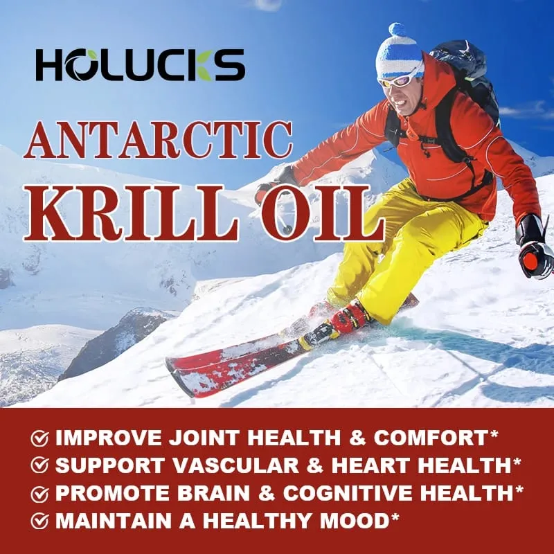 Buy 1 Get 1 Free! Pure Antarctic Krill Oil 2000mg Supplement with Astaxanthin for Heart & Brain Health Healthy Aging Non-GMO — image 2