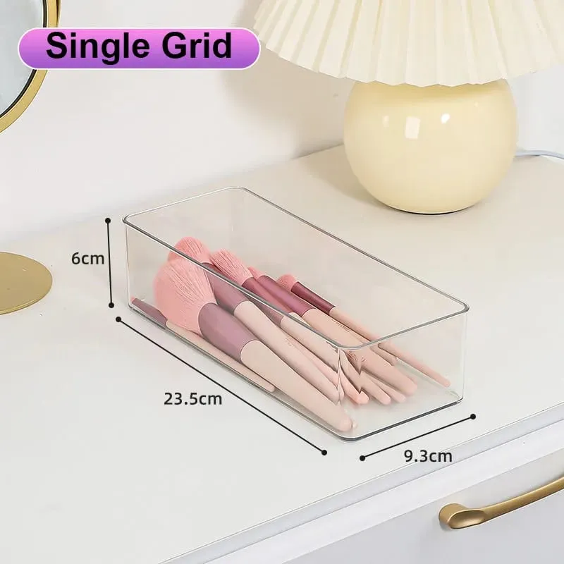 Acrylic Cosmetics Storage Box for Lipstick Makeup Brushes Layered Storage Desktop Drawer Comestic Tools Makeup Puff Storage Box