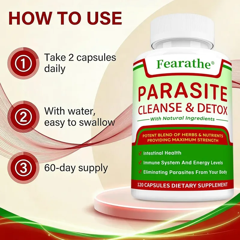Parasite Cleanse & Detox Capsules - Promote Intestinal Cleansing and Detoxification Relieve Constipation Supplements — image 6