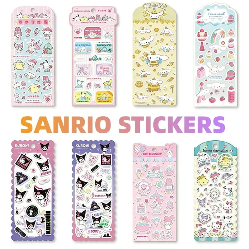 Genuine Sanrio 3D Foam Stickers Cartoon Hello Kitty Kuromi Melody Toy Decal For Scrapbook Water Mug Phones Planners Decor Decals — image 6