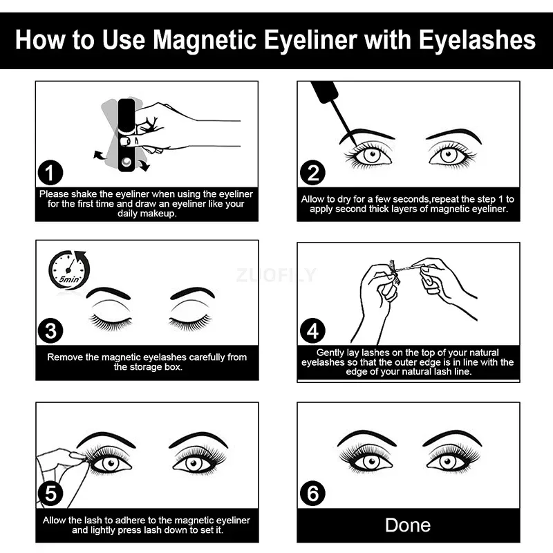 1/2Pcs Black Magnetic Eyeliner Glue False Eyelash Extension Magic Self-adhesive Liquid Eyeliner No Blooming Eye Makeup Cosmetics — image 3